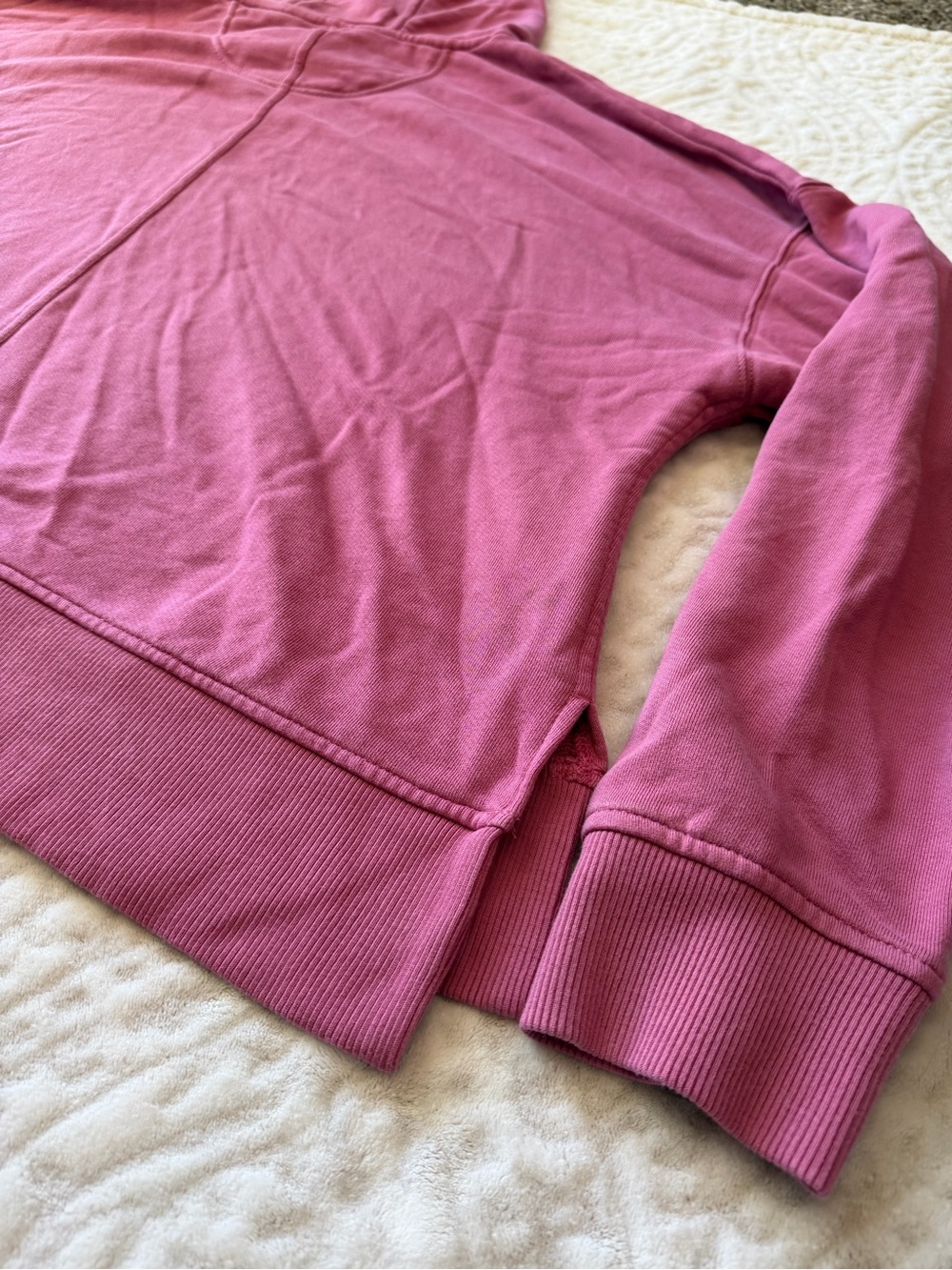 Women's TENCEL™ Fiber Series Loose Fit Graphic Hooded Sweatshirt Pink XL - Picture 11 of 12